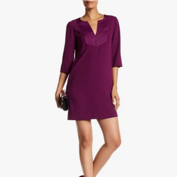 Trina Turk Plum Tara Shift Dress - Size 8 - Picture 1 of 10
